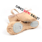 Cow Leather Split Sole Single Elastic Band Dancewear Ballet Shoes Ballet Slipper